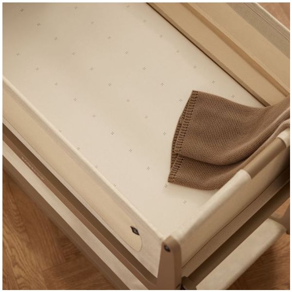 Set of 2 Fitted Sheets for SnüzPod 5 Bedside Crib - 44 x 80 cm - Stars Cashmere / Cashmere