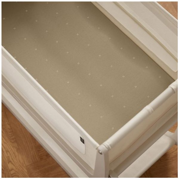 Set of 2 Fitted Sheets for SnüzPod 5 Bedside Crib - 44 x 80 cm - Stars Sage / Cashmere