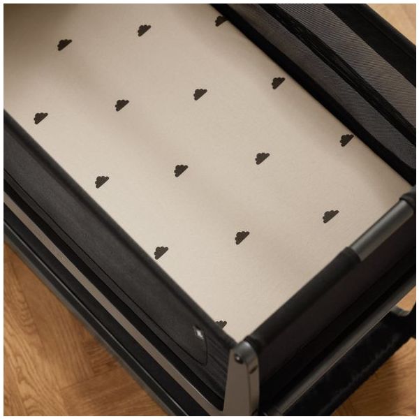 Set of 2 Fitted Sheets for SnüzPod 5 Bedside Crib - 44 x 80 cm - Clouds Sand / Cashmere
