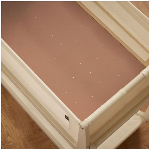 Set of 2 Fitted Sheets for SnüzPod 5 Bedside Crib - 44 x 80 cm - Dots Rose / Cashmere