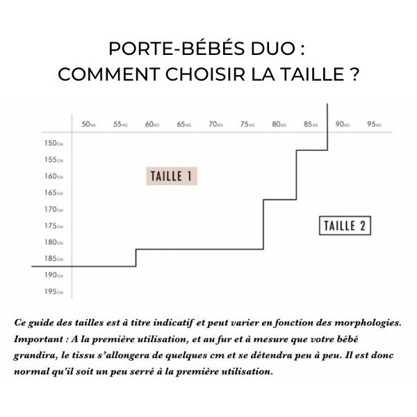 Porte-bébé Bandeaux Duo - Rayures Nude
