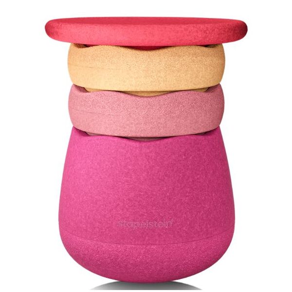 Stapelstein Dynamic All - Base, Planche d'équilibre & Briques - Fleurs