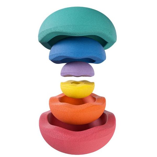 Brique empilable Stapelstein Inside - Arc-en-ciel - 6 pièces