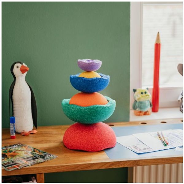 Brique empilable Stapelstein Inside - Arc-en-ciel - 6 pièces