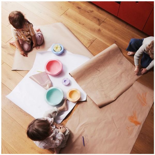 Brique empilable Stapelstein Inside - Arc-en-ciel Pastel - 6 pièces