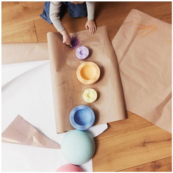 Brique empilable Stapelstein Inside - Arc-en-ciel Pastel - 6 pièces