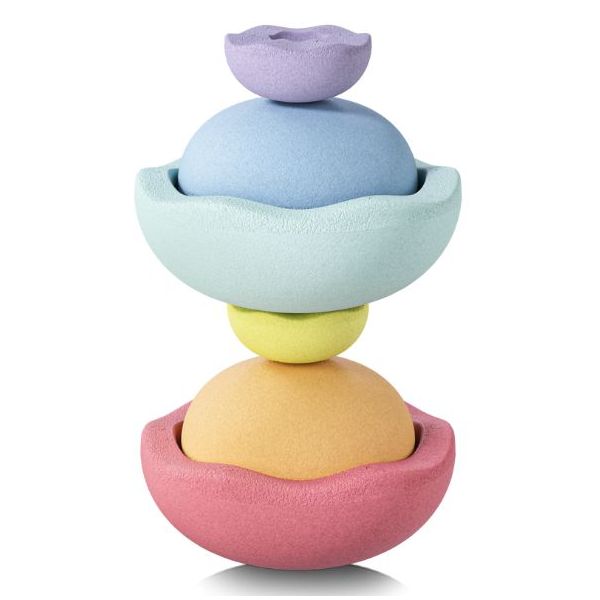 Brique empilable Stapelstein Inside - Arc-en-ciel Pastel - 6 pièces