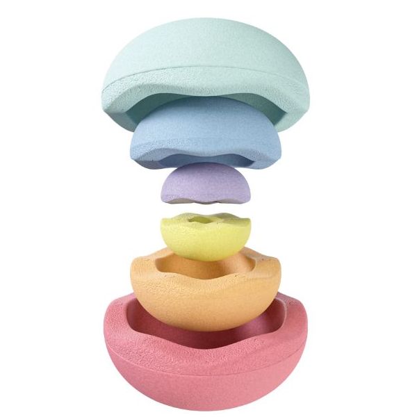 Brique empilable Stapelstein Inside - Arc-en-ciel Pastel - 6 pièces