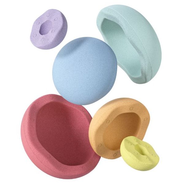 Brique empilable Stapelstein Inside - Arc-en-ciel Pastel - 6 pièces