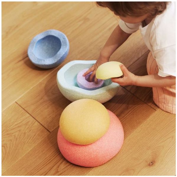 Brique empilable Stapelstein Inside - Arc-en-ciel Pastel - 6 pièces