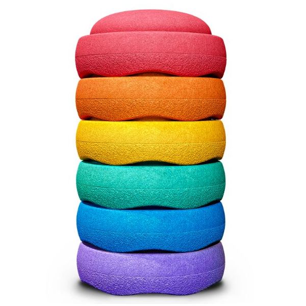 Brique empilable Stapelstein Mini - Arc-en-ciel - 6 pièces
