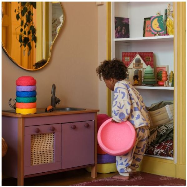 Brique empilable Stapelstein Mini - Arc-en-ciel - 6 pièces