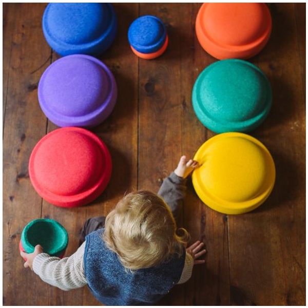 Brique empilable Stapelstein Mini - Arc-en-ciel - 6 pièces