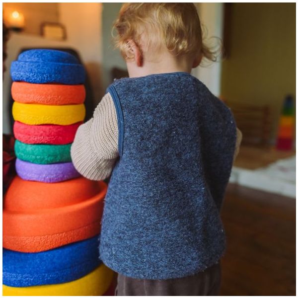 Brique empilable Stapelstein Mini - Arc-en-ciel - 6 pièces