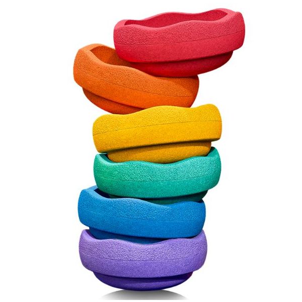 Brique empilable Stapelstein Mini - Arc-en-ciel - 6 pièces