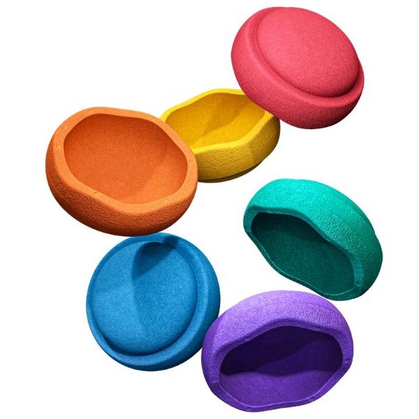Brique empilable Stapelstein Mini - Arc-en-ciel - 6 pièces