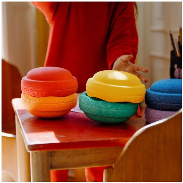 Brique empilable Stapelstein Mini - Arc-en-ciel - 6 pièces