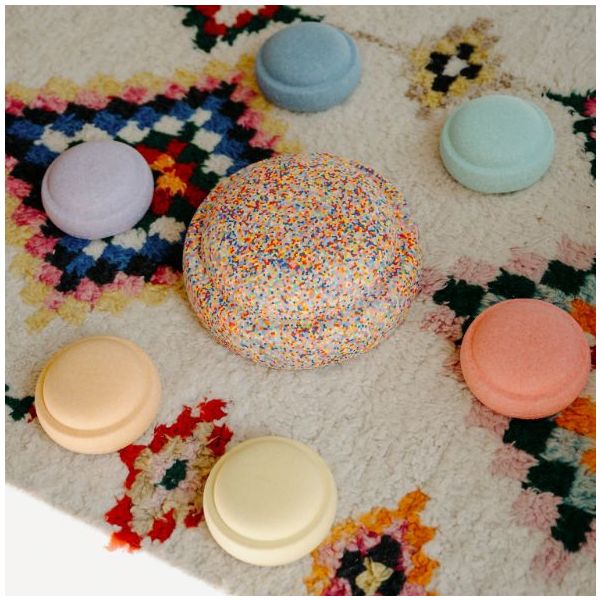 Brique empilable Stapelstein Mini - Arc-en-ciel Pastel - 6 pièces