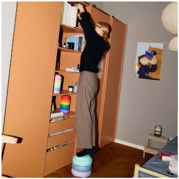 Brique empilable Stapelstein Mini - Arc-en-ciel Pastel - 6 pièces