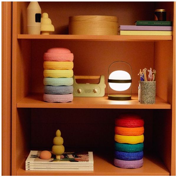 Brique empilable Stapelstein Mini - Arc-en-ciel Pastel - 6 pièces