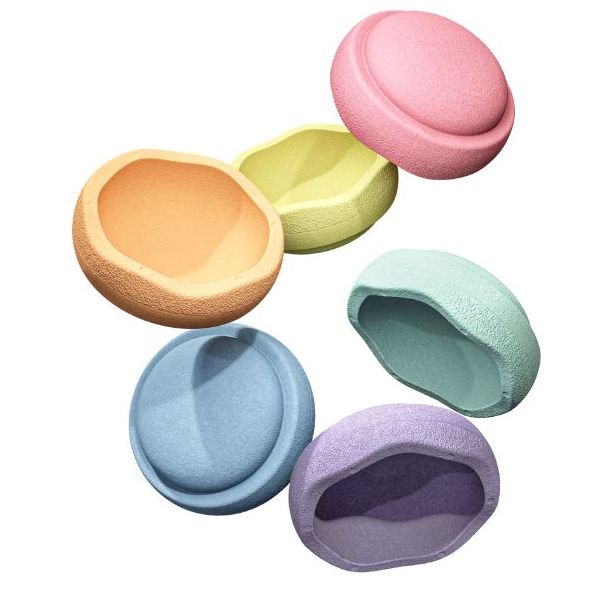 Brique empilable Stapelstein Mini - Arc-en-ciel Pastel - 6 pièces