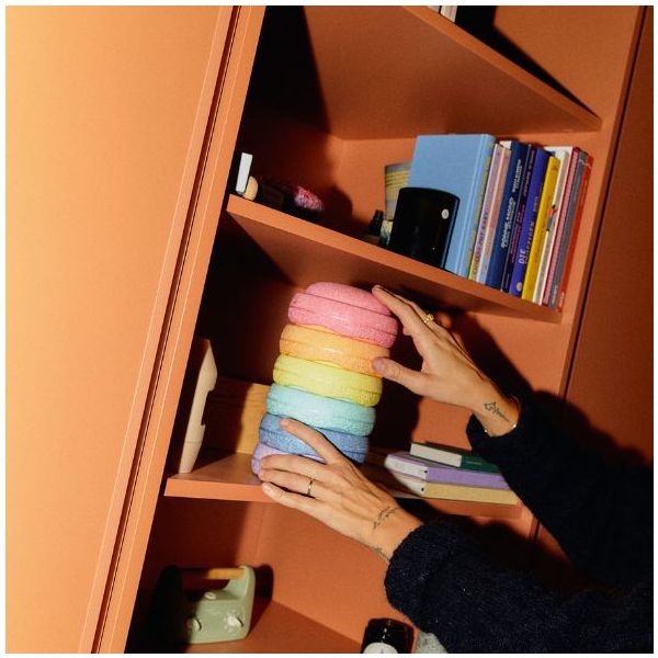 Brique empilable Stapelstein Mini - Arc-en-ciel Pastel - 6 pièces