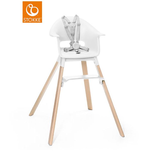 CLIKK High Chair with Nordic Grey Cushion - White - Display Model