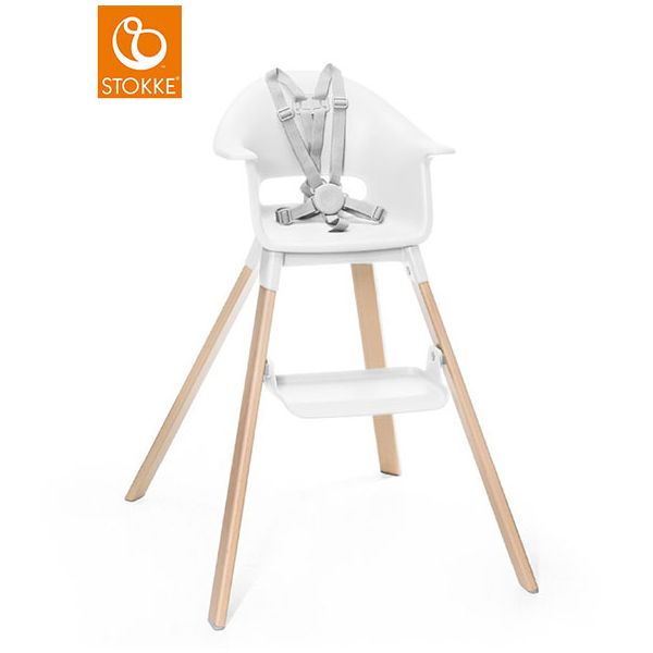 CLIKK High Chair with Nordic Grey Cushion - White - Display Model