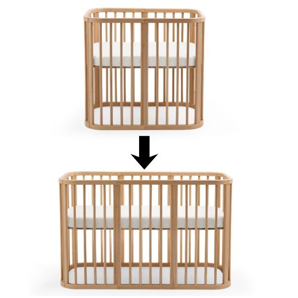 Nighti Conversion Kit - Cradle to Cot Bed - Natural