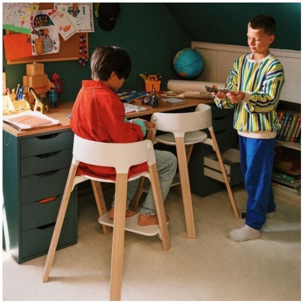 Steps™ Chair - White / Natural