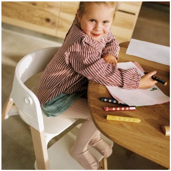 Steps™ Chair - White / Natural