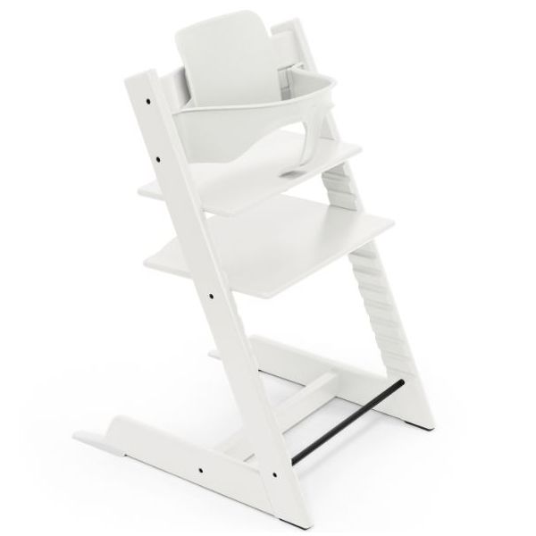 Chaise Haute TRIPP TRAPP + Set bébé v2 - Blanc