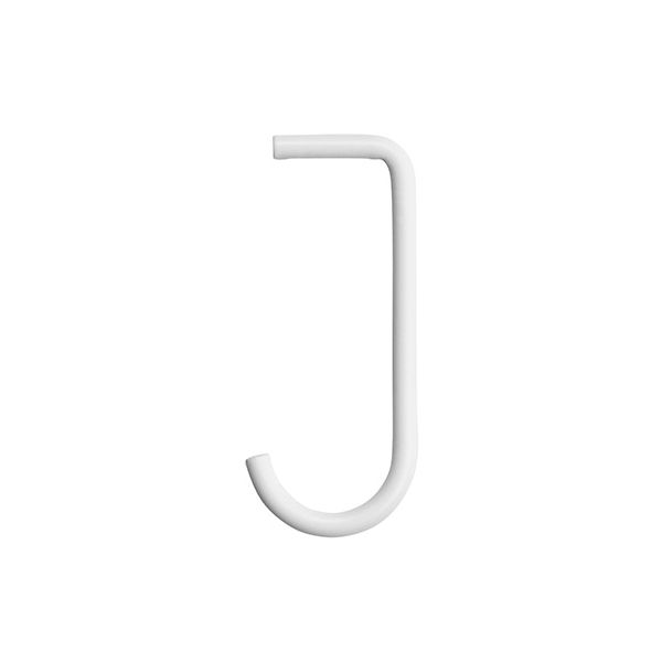 Set of 5 Hooks for Metal Shelf - White