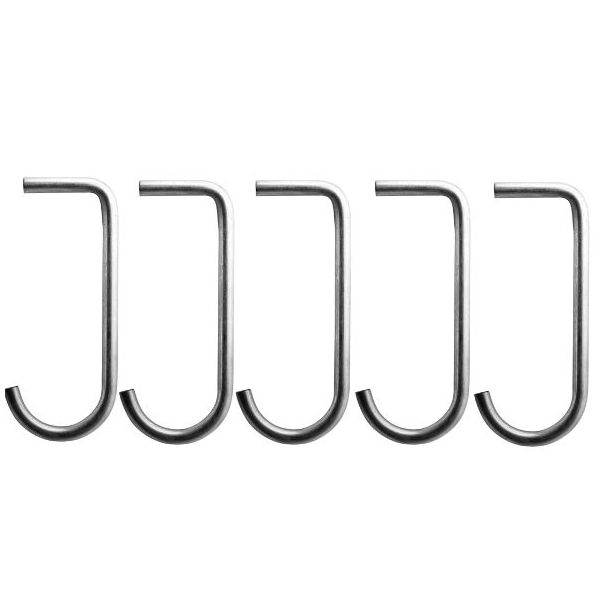 5er Set Haken zum Regalboden Metall - Edelstahl