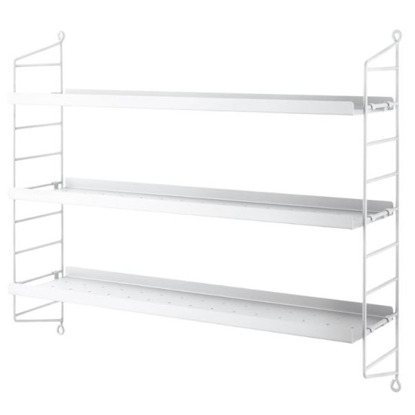 Metal Pocket Shelf - White