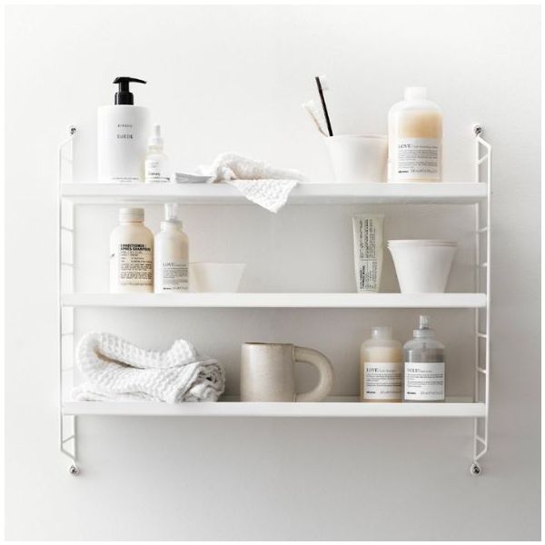 Metal Pocket Shelf - White