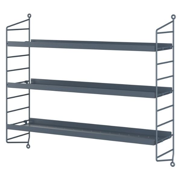 Metal Pocket Shelf - Sergelgrå Grey