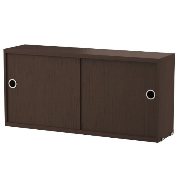 Cabinet w/ Sliding Doors 78 x 20 cm - Dark Oak