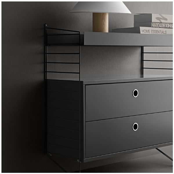 Chest w/ 2 Drawers 78 x 30 cm - Dark Grey