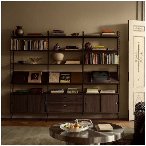 Set of 2 Wall Panels 50 x 30 cm - Dark Brown