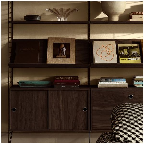 Set of 2 Floor Panels 85 x 30 cm - Dark Brown