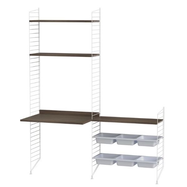 Composition Bureau E - Blanc / Noyer