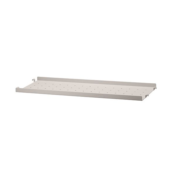 Etagère métal 58 x 20 cm - Petit rebord - Beige