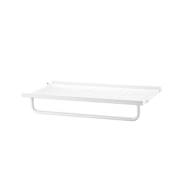 Etagère métal 58 x 20 cm - Petit rebord - Blanc