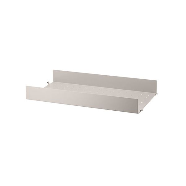 Etagère métal 58 x 30 cm - Grand rebord - Beige