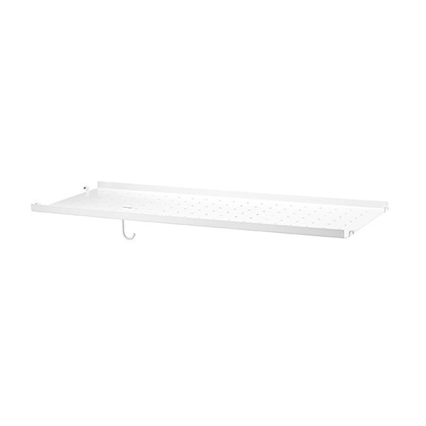 Etagère métal 78 x 20 cm - Petit rebord - Blanc