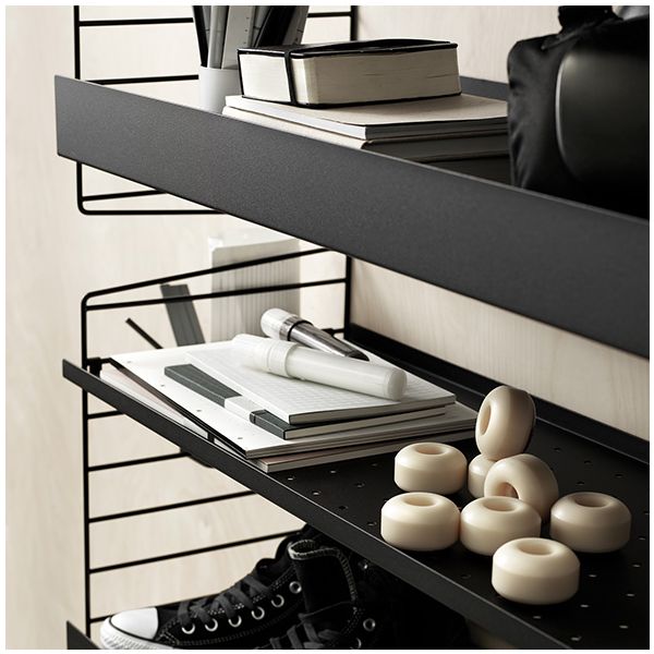Metal Shelf 78 x 20 cm - Small Edge - Black
