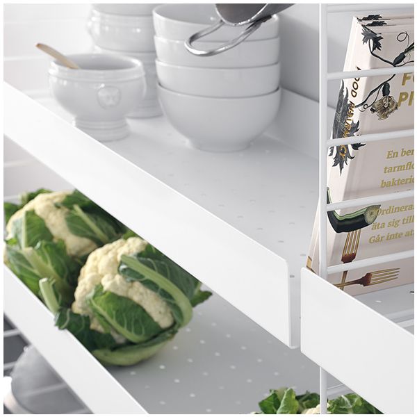 Metal Shelf 78 x 30 cm - Large Edge - White