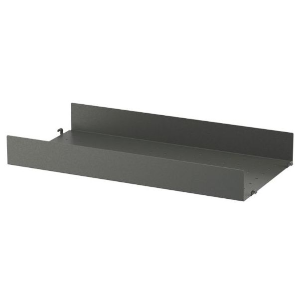Metal Shelf 58 x 30 cm - Large Edge - Dark Grey