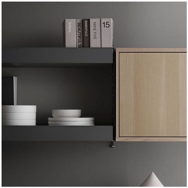 Metal Shelf 78 x 30 cm - Large Edge - Dark Grey